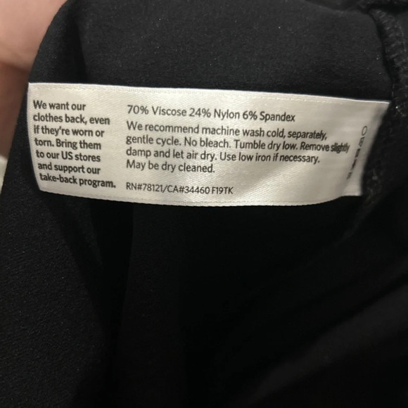 Eileen Fisher Washable Stretch Crepe Black MIDI Slim Skirt 3X NWT - Picture 5 of 7